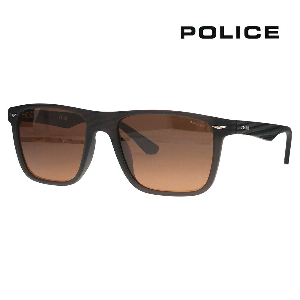 【正規品販売店】ポリス サングラス SPLE02 868P 57 POLICE GATOR2 スクエア セル メンズ 偏光 伊達眼鏡 メガネ