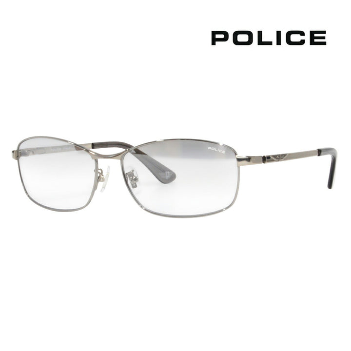 [Authorized Retailer] Police Glasses Sunglasses 2022 Model Fashion Glasses Eyeglasses SPLE40J 583X 59 POLICE Square Full Rim Metal Titanium Men's 2022 Model ORIGINS Origins 