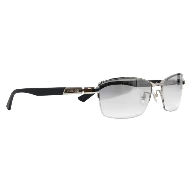 [Authorized Retailer] Police Glasses, Sunglasses, Fashion Glasses, Eyeglasses SPLE41J 583X 57 POLICE Square Half Rim Nylor Titanium Men's 2022 Model JET 