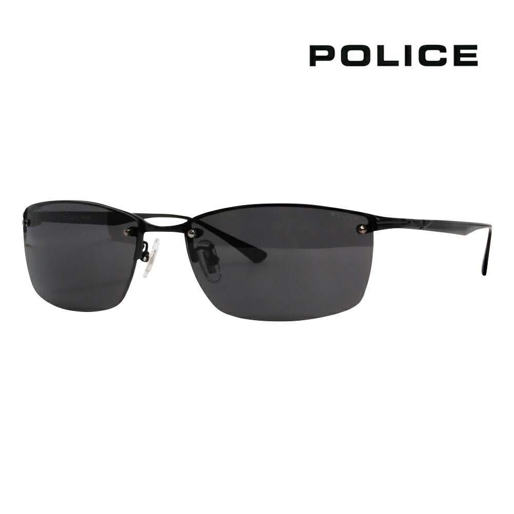 [Authorized Retailer] Police Glasses Sunglasses Fashion Glasses SPLE43J 530P 60 POLICE Square Two-Point Rimless Metal Titanium Men's 2022 Model Polarized Lenses Polaroided ARROW 