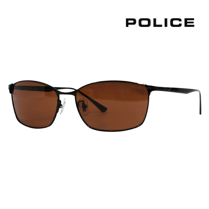 [Authorized Retailer] Police Glasses, Sunglasses, Fashion Glasses, Eyeglasses SPLE44J 0530 60 POLICE Square Full Rim Metal Titanium Men's 2022 Model 