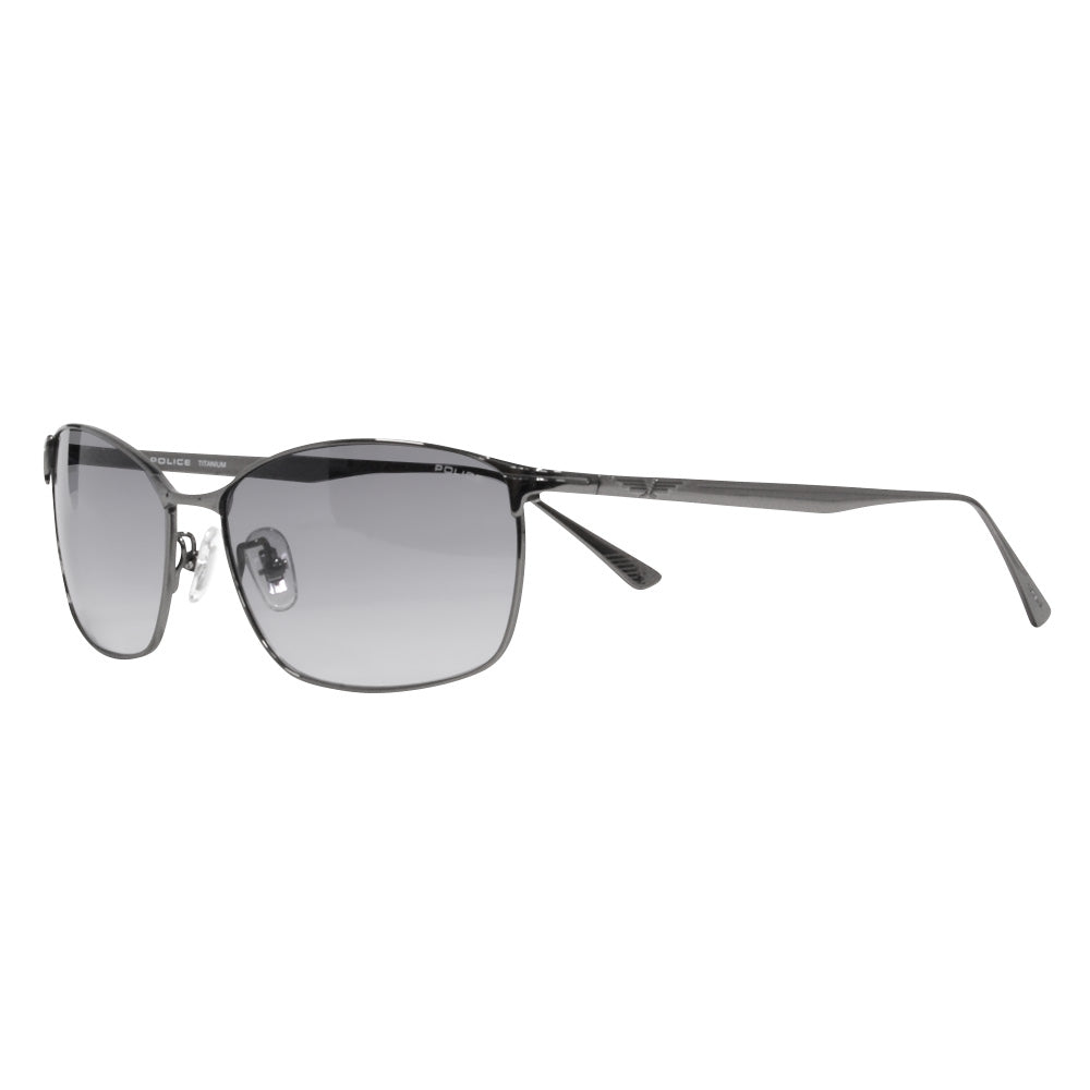 [Authorized Retailer] Police Glasses, Sunglasses, Fashion Glasses, Eyeglasses SPLE44J 568S 60 POLICE Square Full Rim Metal Titanium Men's 2022 Model 