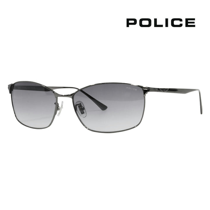 [Authorized Retailer] Police Glasses, Sunglasses, Fashion Glasses, Eyeglasses SPLE44J 568S 60 POLICE Square Full Rim Metal Titanium Men's 2022 Model 