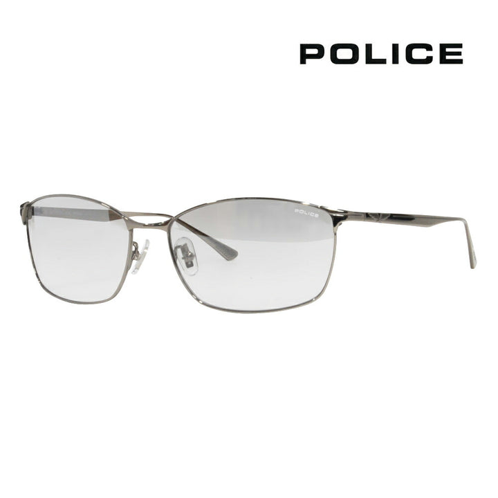 [Authorized Retailer] Police Glasses, Sunglasses, Fashion Glasses, Eyeglasses SPLE44J 583X 60 POLICE Square Full Rim Metal Titanium Men's 2022 Model 