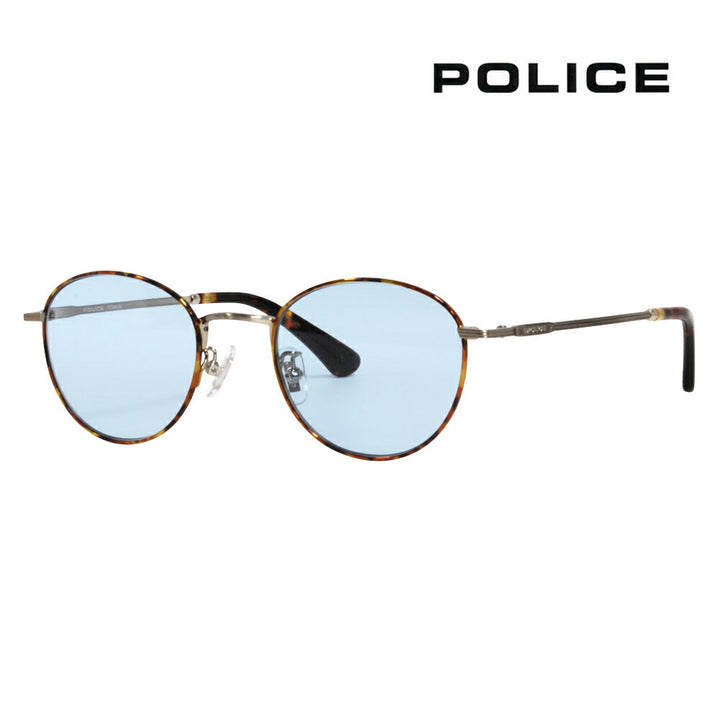 [Authorized Retailer] Police Glasses, Sunglasses, Fashion Glasses, SPLF46J 0G34 48 POLICE Round Metal Classic Light Color Unisex 