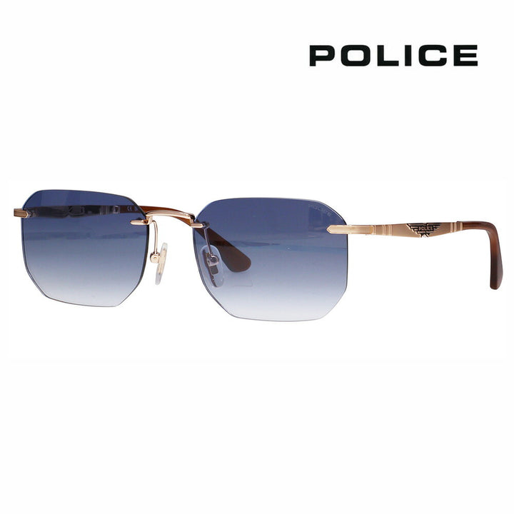 【正規品販売店】ポリス メガネ サングラス 伊達メガネ 眼鏡 SPLF69 0348 55 POLICE 2025年モデル Heritage ヘリテージ OriginsNineties5 オリジンズナインティーズ5 メンズ スクエア メタル ツーポイント