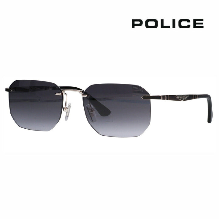 【正規品販売店】ポリス メガネ サングラス 伊達メガネ 眼鏡 SPLF69 0K07 55 POLICE 2025年モデル Heritage ヘリテージ OriginsNineties5 オリジンズナインティーズ5 メンズ スクエア メタル ツーポイント