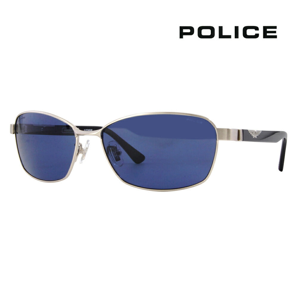 [Authorized Retailer] Police Glasses, Sunglasses, Fashion Glasses, SPLG36J G34P 60 POLICE 2023 Model 2023 Model ORIGINS Origins Metal Full Rim Men's Square Titanium Polarized Lenses 