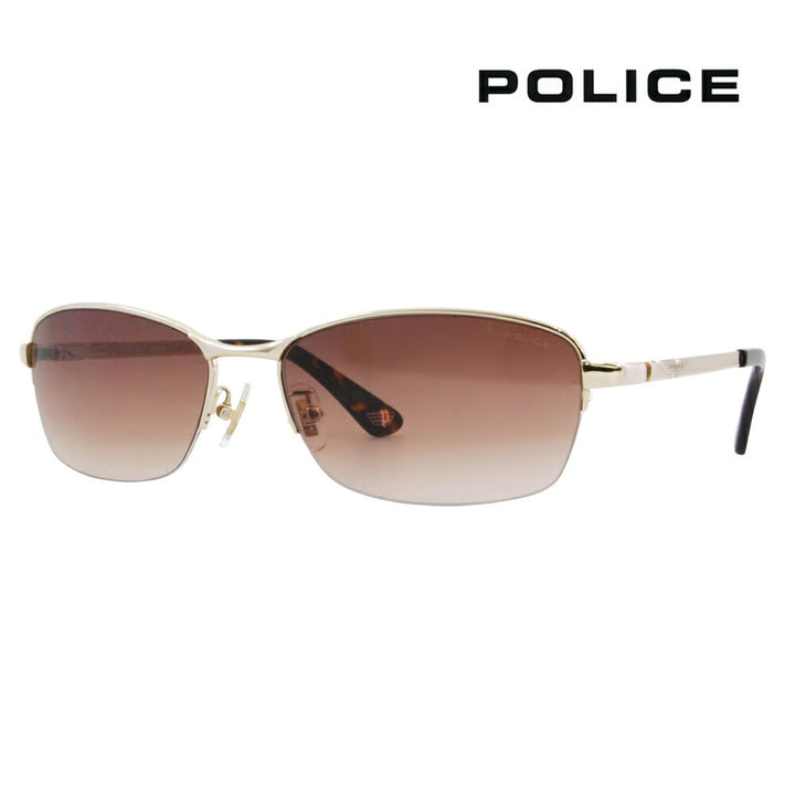 [Authorized Retailer] Police Glasses, Sunglasses, Fashion Glasses, SPLG37J 0300 58 POLICE 2023 Model ORIGINS Men's Square Half Rim Nylor 