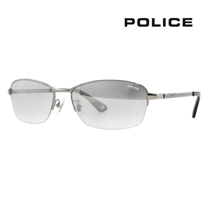 [Authorized Retailer] Police Glasses, Sunglasses, Fashion Glasses, SPLG37J 583X 58 POLICE 2023 Model ORIGINS Men's Square Half Rim Nylor 