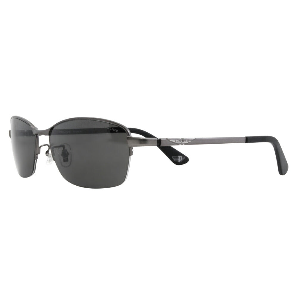 [Authorized Retailer] Police Glasses, Sunglasses, Fashion Glasses, SPLG37J 627P 58 POLICE 2023 Model ORIGINS Men's Square Half Rim Nylor Polarized Lenses 