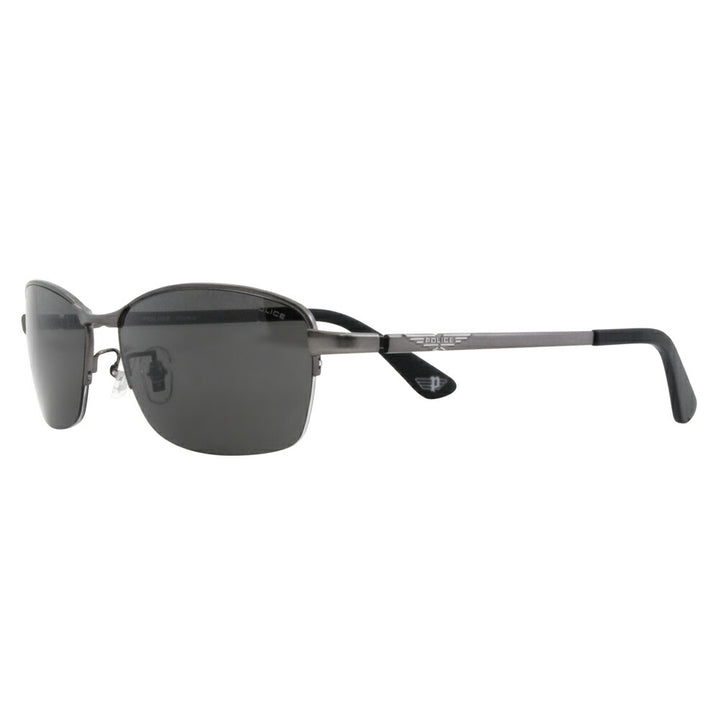 [Authorized Retailer] Police Glasses, Sunglasses, Fashion Glasses, SPLG37J 627P 58 POLICE 2023 Model ORIGINS Men's Square Half Rim Nylor Polarized Lenses 