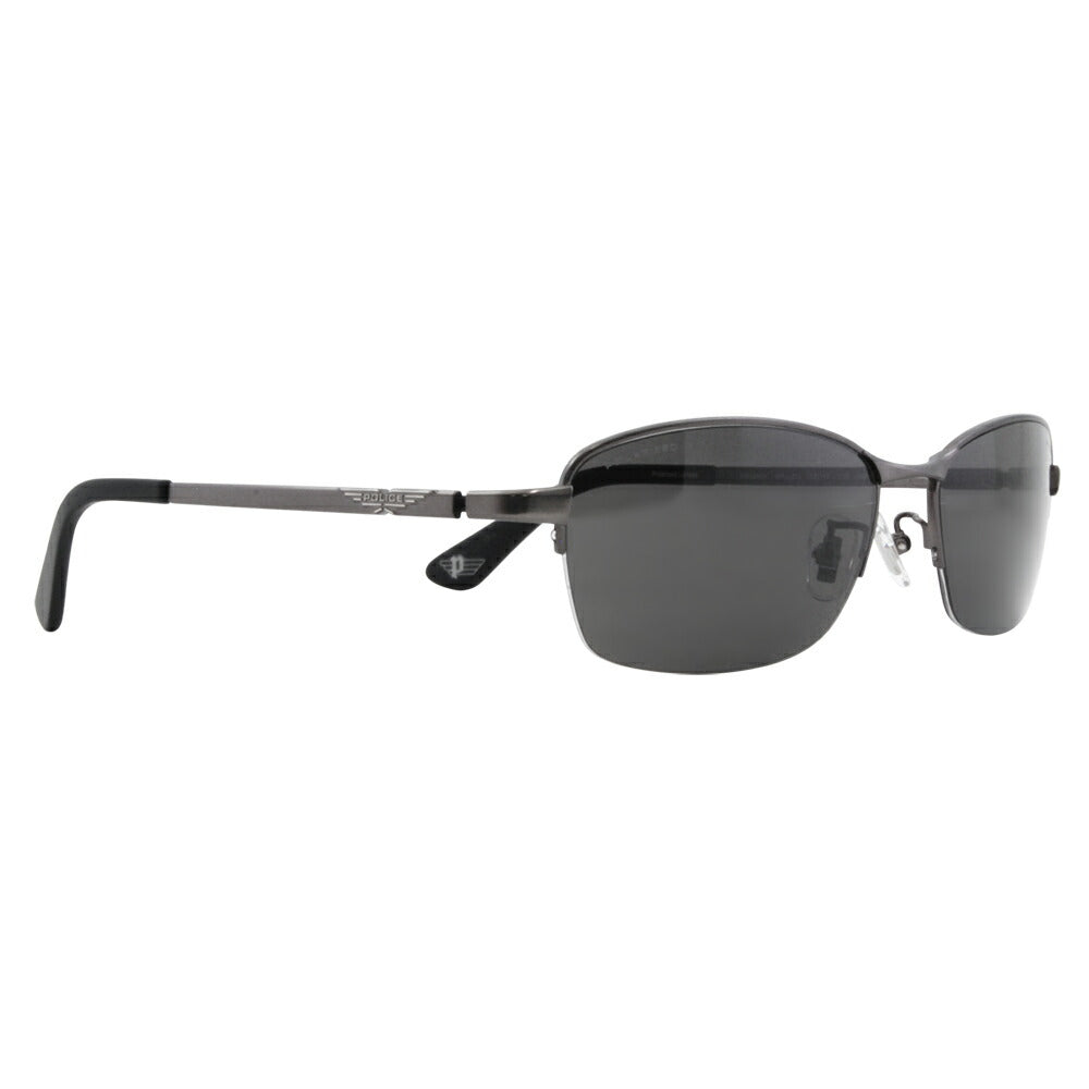 [Authorized Retailer] Police Glasses, Sunglasses, Fashion Glasses, SPLG37J 627P 58 POLICE 2023 Model ORIGINS Men's Square Half Rim Nylor Polarized Lenses 