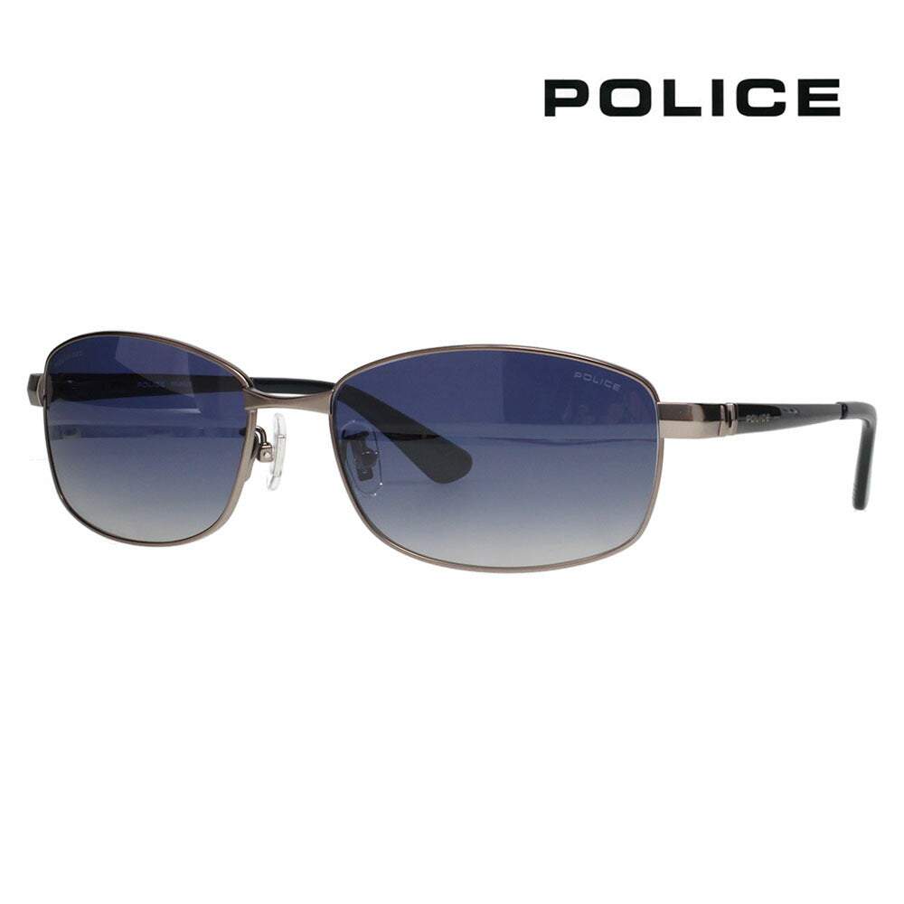 [Authorized Retailer] Police Glasses, Sunglasses, Fashion Glasses, SPLM27J 627P 59 POLICE FORWARD 2024 Model Metal Square Full Rim Japan Model Men's Titanium Polarized Lenses 