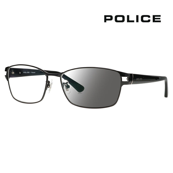 [Authorized Retailer] Police Sunglasses, Fashion Glasses, Eyeglasses SPLM28J 530W 59 POLICE 2024 Model Japan Model DRIVER Driver Metal Square Full Rim Men's Titanium Photochromic Lens 