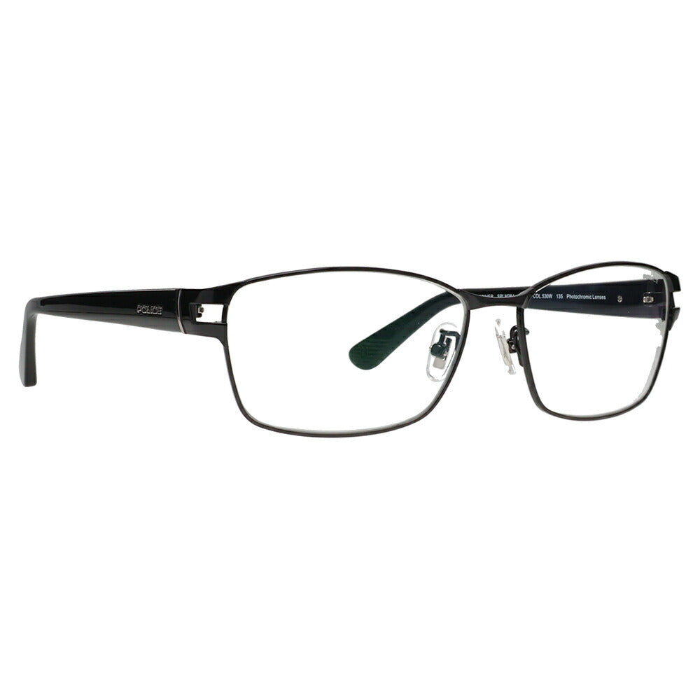 [Authorized Retailer] Police Sunglasses, Fashion Glasses, Eyeglasses SPLM28J 530W 59 POLICE 2024 Model Japan Model DRIVER Driver Metal Square Full Rim Men's Titanium Photochromic Lens 