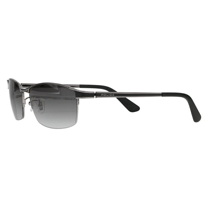 [Authorized Retailer] Police Glasses, Sunglasses, Fashion Glasses, SPLM29J 568N 59 POLICE JET 2024 Model Metal Square Half Rim Japan Model Men's Titanium 