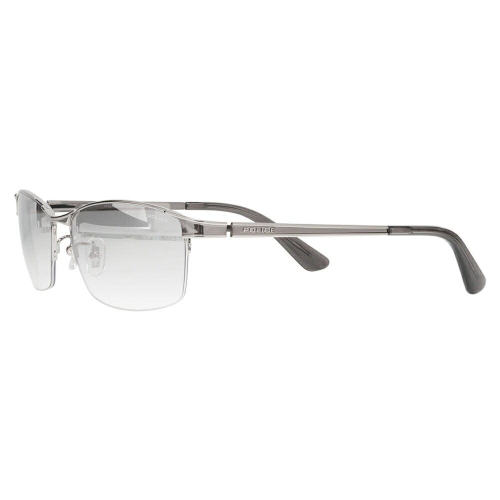 [Authorized Retailer] Police Glasses, Sunglasses, Fashion Glasses, SPLM29J 583X 59 POLICE JET 2024 Model Metal Square Half Rim Japan Model Men's Titanium Mirror Lens 