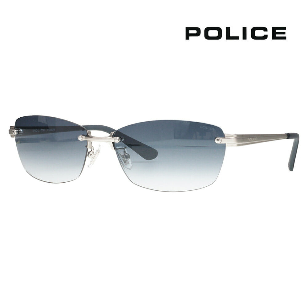 [Authorized Retailer] Police Sunglasses, Fashion Glasses, Eyeglasses SPLM31J 581L 60 POLICE 2024 Model Japan Model BOLT EVO Bolt Evo Metal Square Two-Point Rimless Men's Titanium 