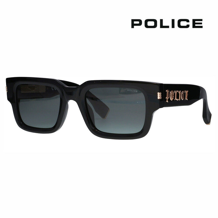 【正規品販売店】ポリス サングラス 伊達メガネ SPLP32E 700Y 52 POLICE G.O.A.T.1 ゴート1 Statement ステートメント セル スクエア 偏光 メンズ