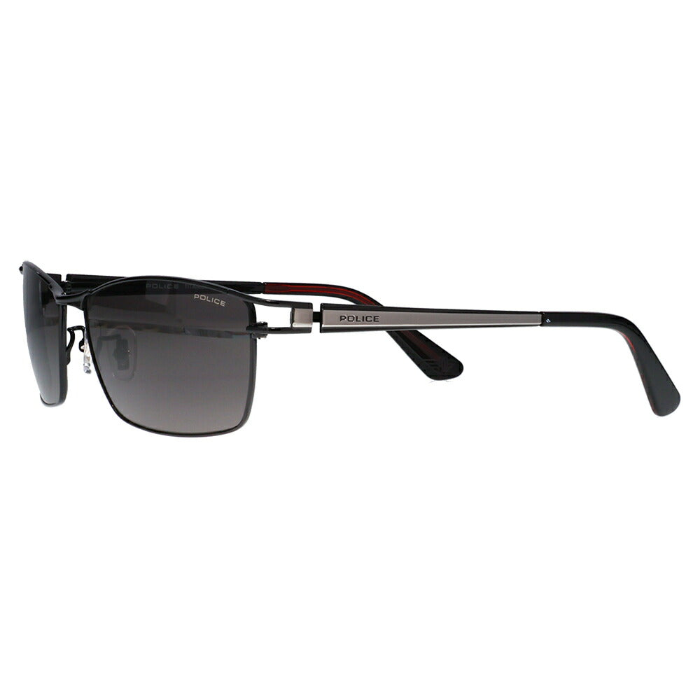 【正規品販売店】ポリス サングラス 伊達メガネ SPLQ02J 0530 59 POLICE 2025年モデル JET ジェット スクエア メンズ メタル