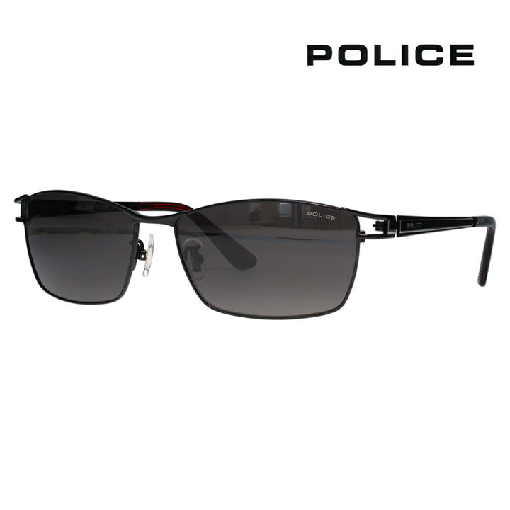 【正規品販売店】ポリス サングラス 伊達メガネ SPLQ02J 0530 59 POLICE 2025年モデル JET ジェット スクエア メンズ メタル