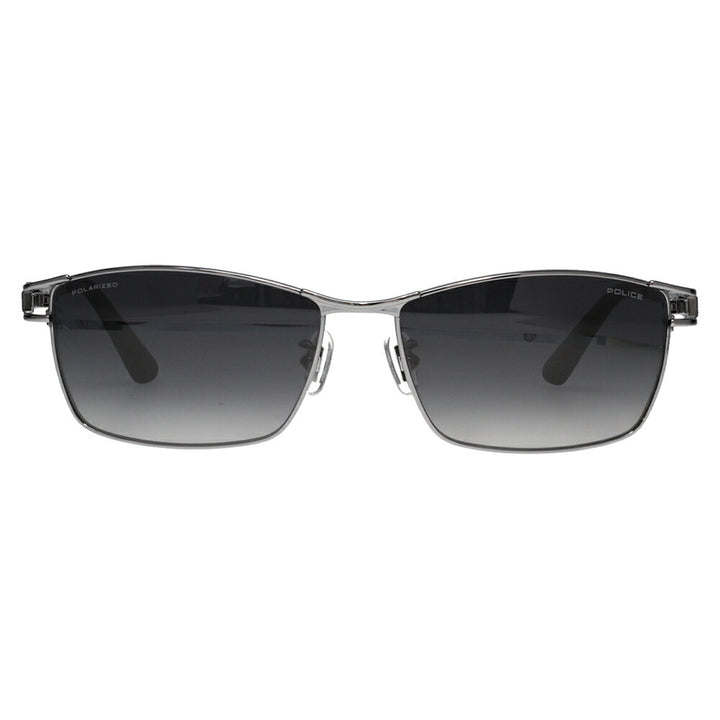 【正規品販売店】ポリス サングラス 伊達メガネ SPLQ02J 568P 59 POLICE 2025年モデル JET ジェット スクエア メンズ メタル 偏光