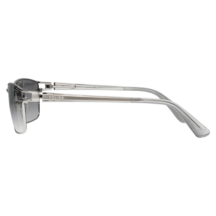 【正規品販売店】ポリス サングラス 伊達メガネ SPLQ02J 583X 59 POLICE 2025年モデル JET ジェット スクエア メンズ メタル ミラー