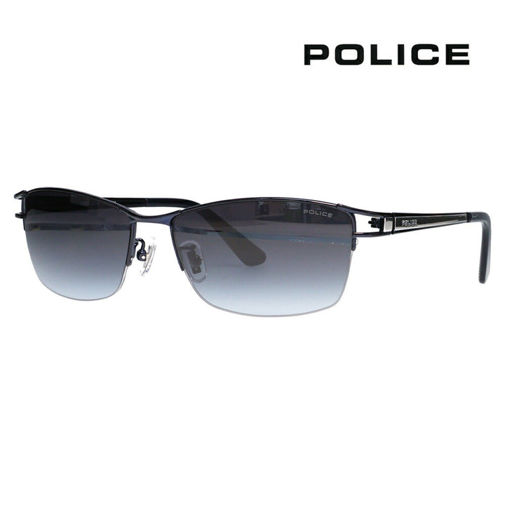 【正規品販売店】ポリス サングラス 伊達メガネ SPLQ03J 0N28 59 POLICE 2025年モデル JET ジェット スクエア メンズ ナイロール