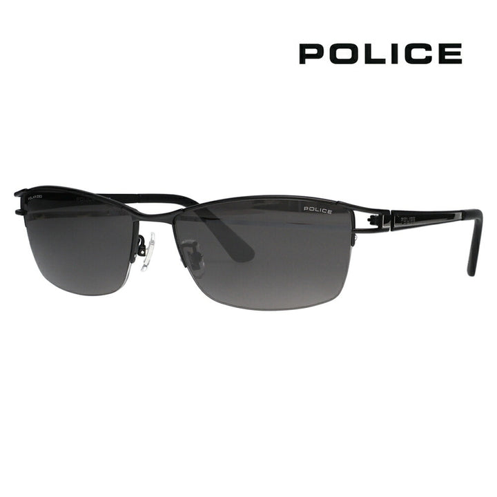 【正規品販売店】ポリス サングラス 伊達メガネ SPLQ03J 531P 59 POLICE 2025年モデル JET ジェット スクエア メンズ ナイロール 偏光