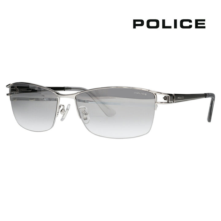 【正規品販売店】ポリス サングラス 伊達メガネ SPLQ03J 583X 59 POLICE 2025年モデル JET ジェット スクエア メンズ ナイロール ミラー