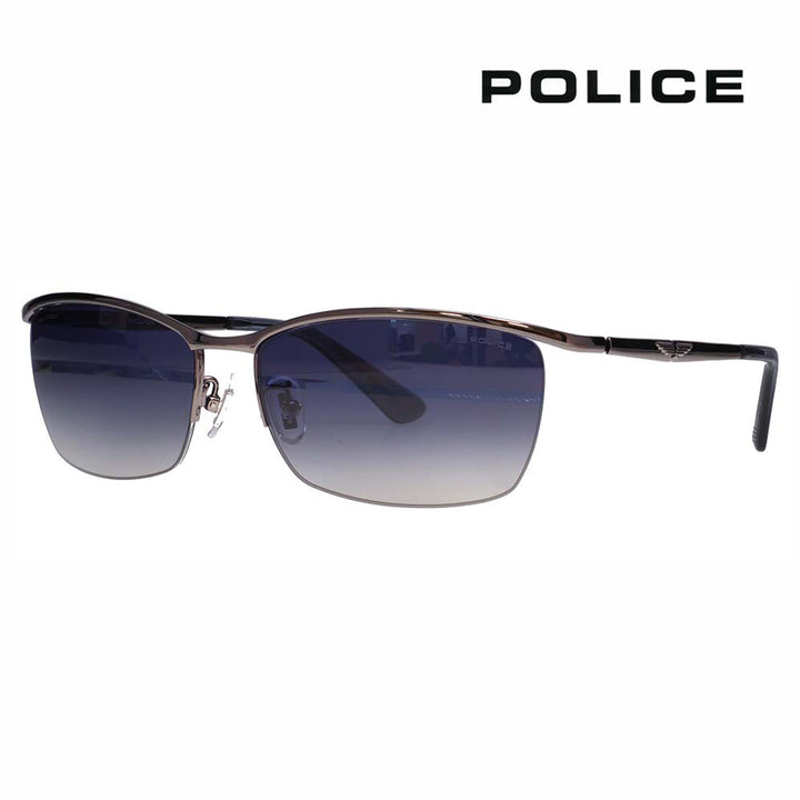 【正規品販売店】ポリス サングラス 伊達メガネ SPLQ05J 568P 59 POLICE 2025年モデル ORIGINS オリジンズ スクエア メンズ メタル チタン ナイロール 偏光