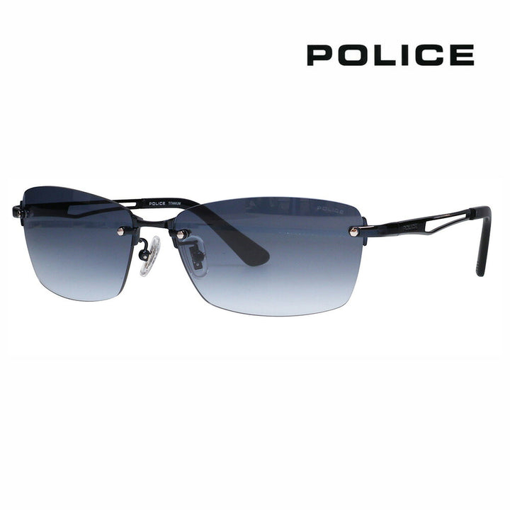 【正規品販売店】ポリス サングラス 伊達メガネ SPLQ06J 0N40 60 POLICE 2025年モデル スクエア ツーポイント メンズ