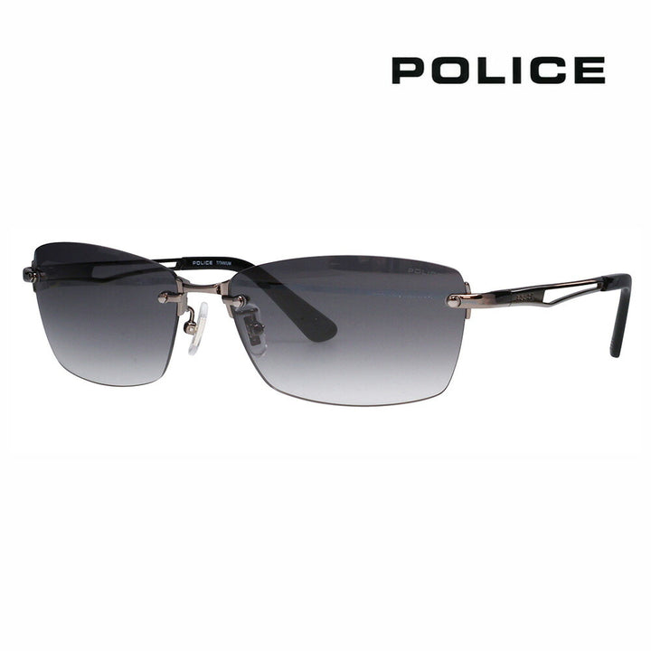 【正規品販売店】ポリス サングラス 伊達メガネ SPLQ06J 568N 60 POLICE 2025年モデル スクエア ツーポイント メンズ