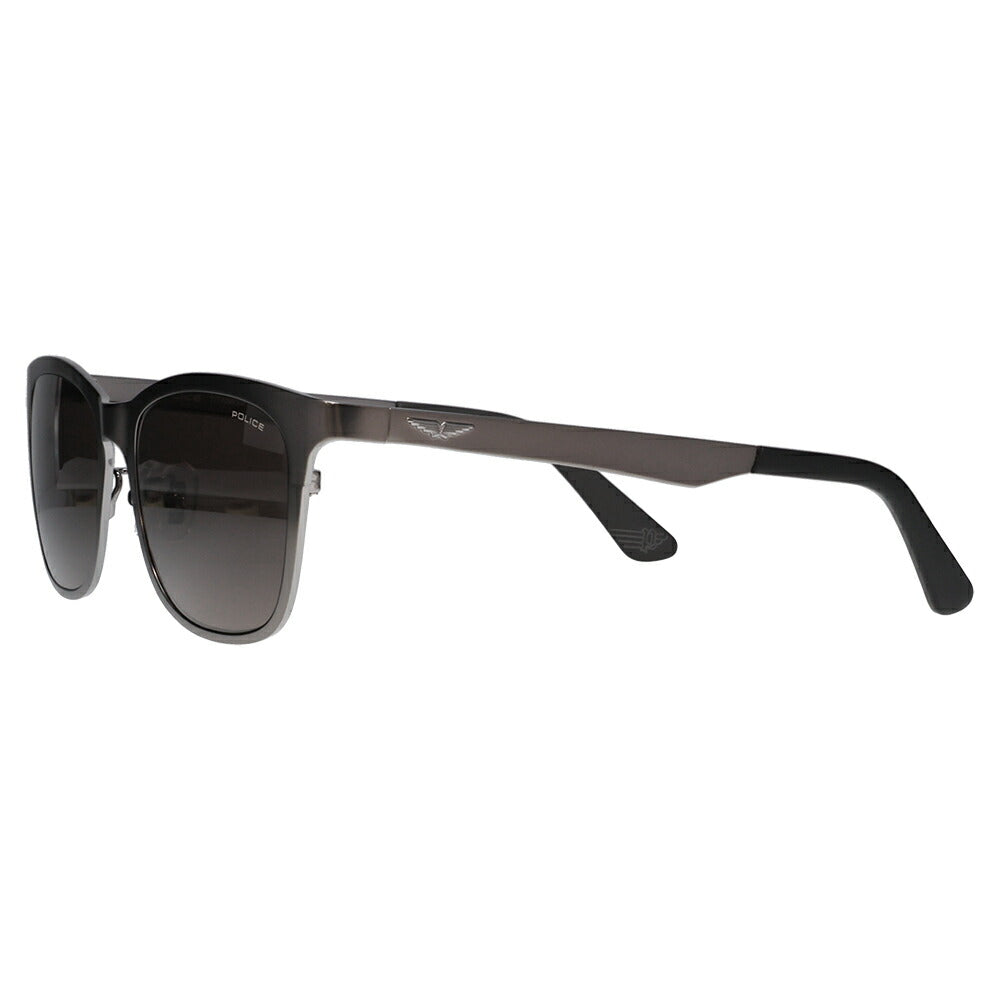 【正規品販売店】ポリス サングラス 伊達メガネ SPLQ07J 0627 52 POLICE 2025年モデル ウェリントン メンズ メタル