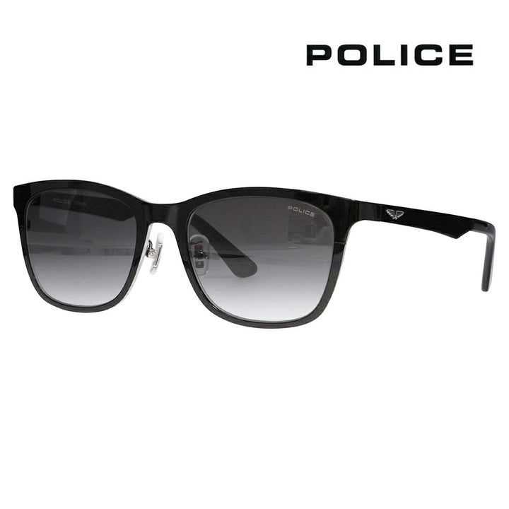 【正規品販売店】ポリス サングラス 伊達メガネ SPLQ07J 530N 52 POLICE 2025年モデル ウェリントン メンズ メタル