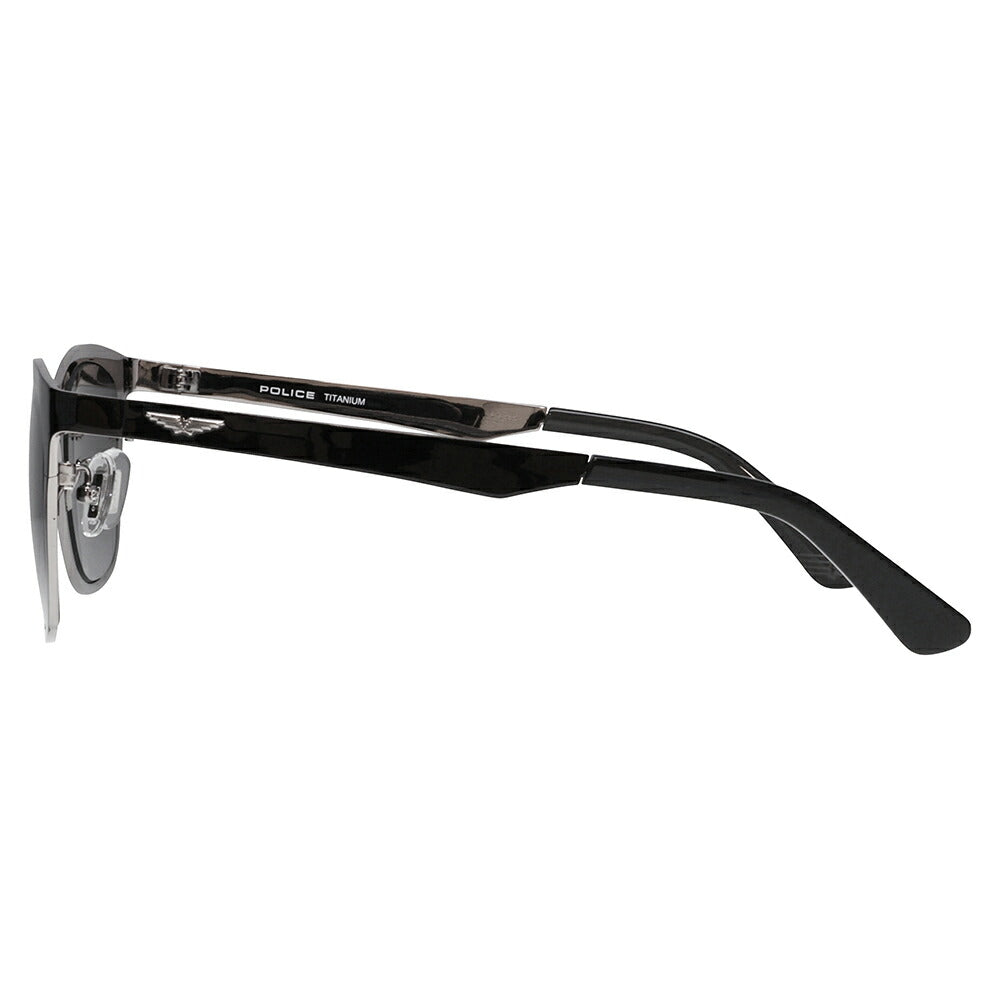 【正規品販売店】ポリス サングラス 伊達メガネ SPLQ07J 530N 52 POLICE 2025年モデル ウェリントン メンズ メタル