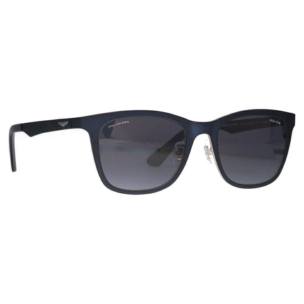 【正規品販売店】ポリス サングラス 伊達メガネ SPLQ07J N34P 52 POLICE 2025年モデル ウェリントン メンズ メタル 偏光