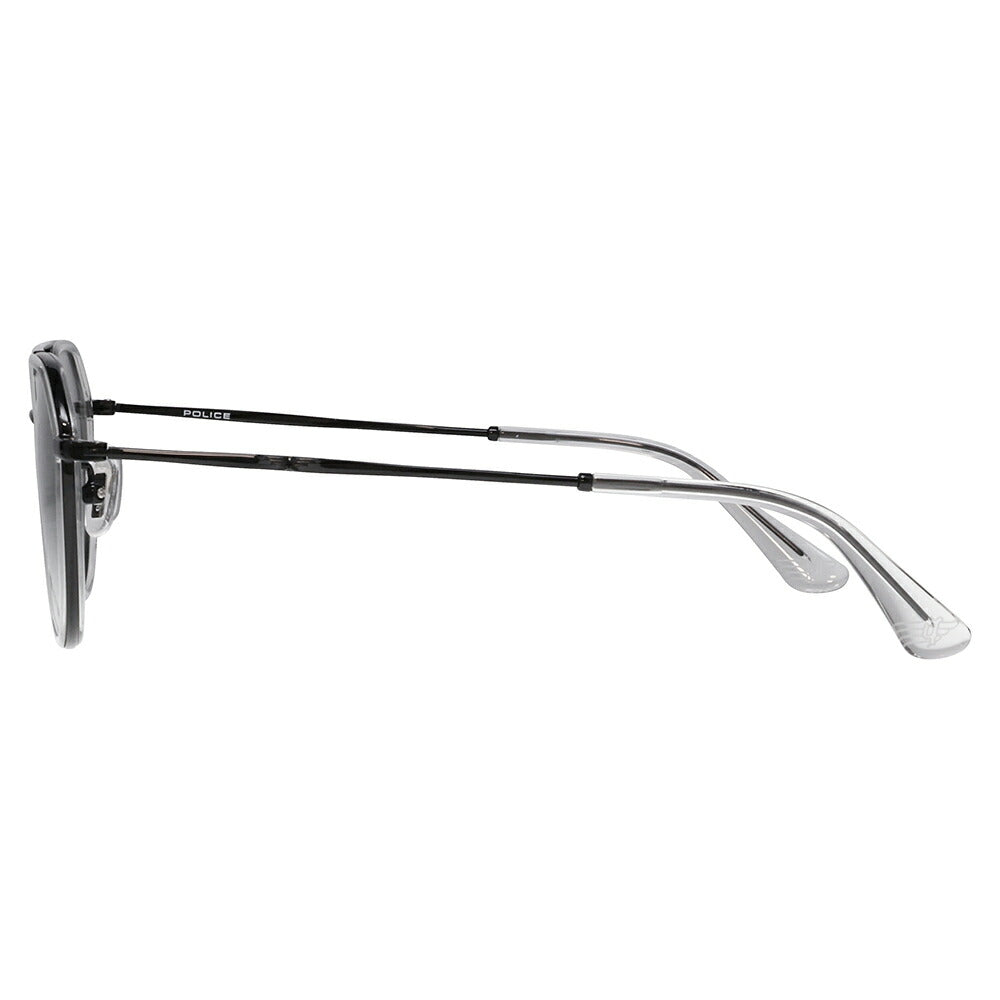 【正規品販売店】ポリス サングラス 伊達メガネ SPLQ11J 530P 49 POLICE 2025年モデル クラウンパント ツーブリッジ メンズ 偏光