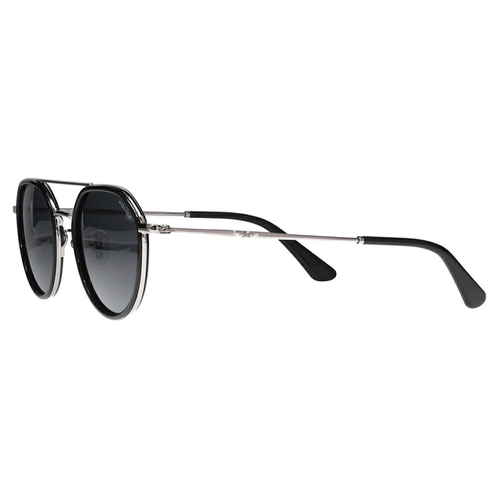 【正規品販売店】ポリス サングラス 伊達メガネ SPLQ11J 568P 49 POLICE 2025年モデル クラウンパント ツーブリッジ メンズ 偏光