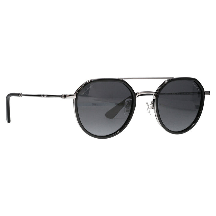 【正規品販売店】ポリス サングラス 伊達メガネ SPLQ11J 568P 49 POLICE 2025年モデル クラウンパント ツーブリッジ メンズ 偏光