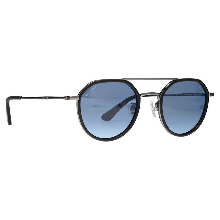 【正規品販売店】ポリス サングラス 伊達メガネ SPLQ11J 627P 49 POLICE 2025年モデル クラウンパント ツーブリッジ メンズ 偏光