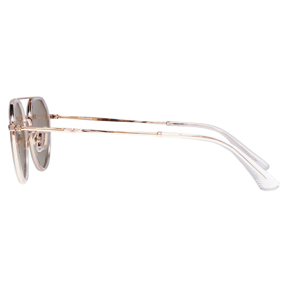 【正規品販売店】ポリス サングラス 伊達メガネ SPLQ11J 8FFP 49 POLICE 2025年モデル クラウンパント ツーブリッジ メンズ 偏光