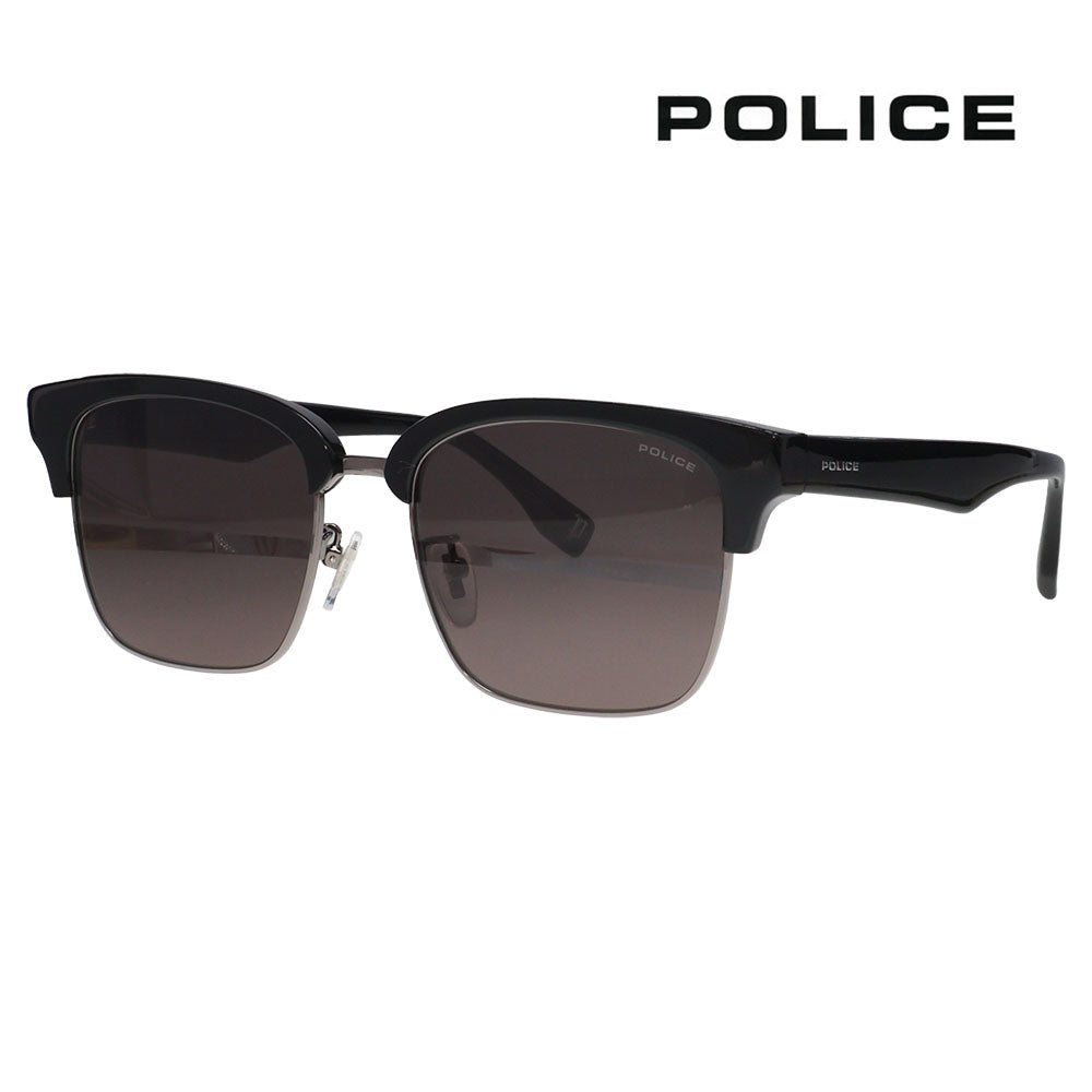 【正規品販売店】ポリス サングラス SPLT52K 0700 55 POLICE ブロー スクエア メンズ 伊達眼鏡 メガネ