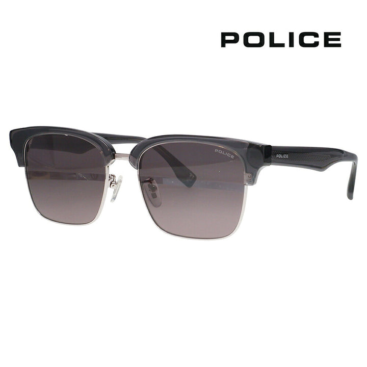 【正規品販売店】ポリス サングラス SPLT52K 0840 55 POLICE ブロー スクエア メンズ 伊達眼鏡 メガネ