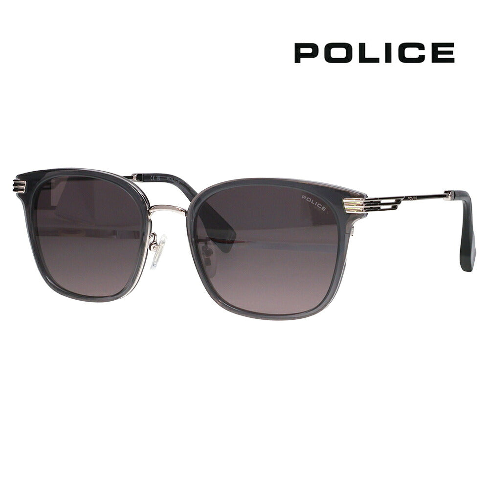 【正規品販売店】ポリス サングラス SPLT59K 0840 56 POLICE スクエア コンビ メンズ 伊達眼鏡 メガネ