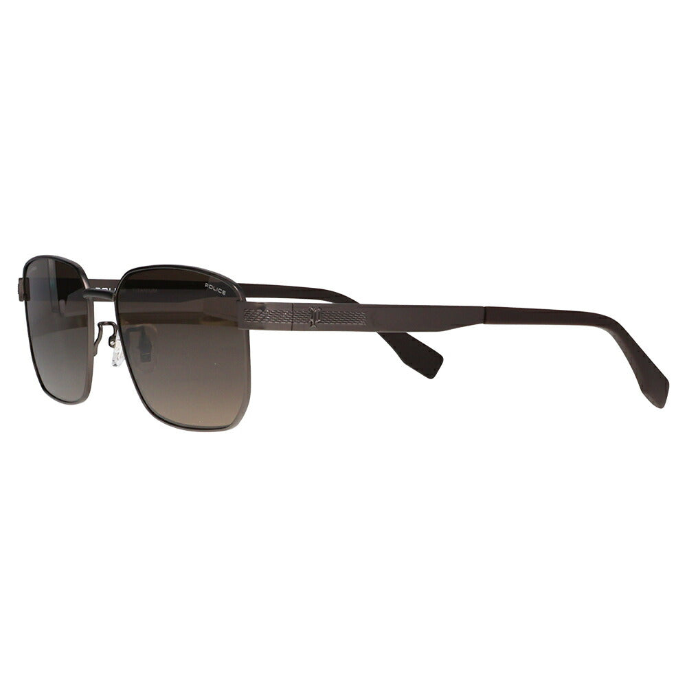 【正規品販売店】ポリス サングラス SPLT66J 627P 57 POLICE スクエア チタン チタニウム メンズ 偏光