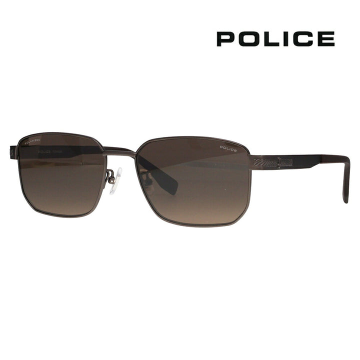 【正規品販売店】ポリス サングラス SPLT66J 627P 57 POLICE スクエア チタン チタニウム メンズ 偏光