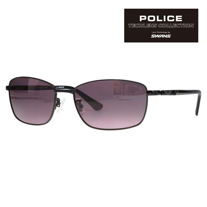 【正規品販売店】ポリス サングラス POLICE×SWANS SPLT75J 530P 58 RIDER Tech Lenses Collection ジャパンモデル スクエア チタン チタニウム メンズ アウトドア 偏光 ULTRAレンズ