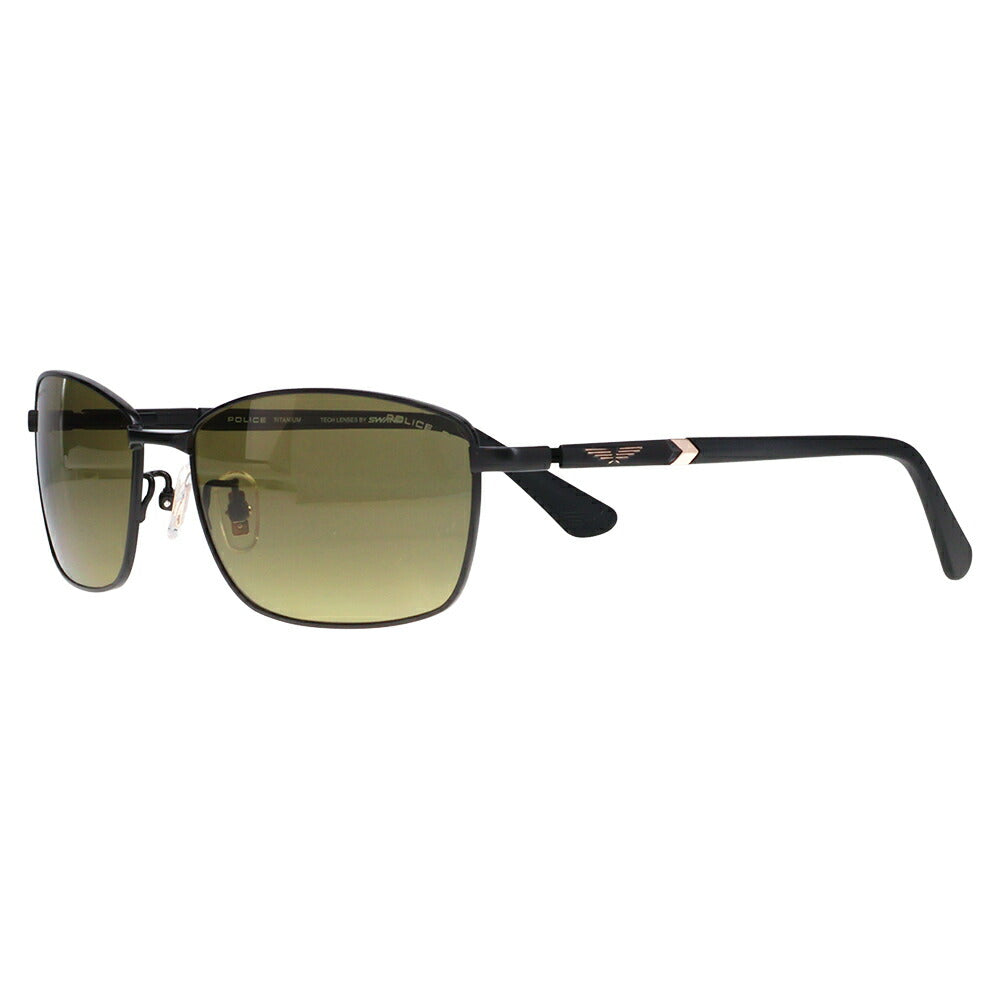 【正規品販売店】ポリス サングラス POLICE×SWANS SPLT75J 531P 58 RIDER Tech Lenses Collection ジャパンモデル スクエア チタン チタニウム メンズ アウトドア 偏光 ULTRAレンズ